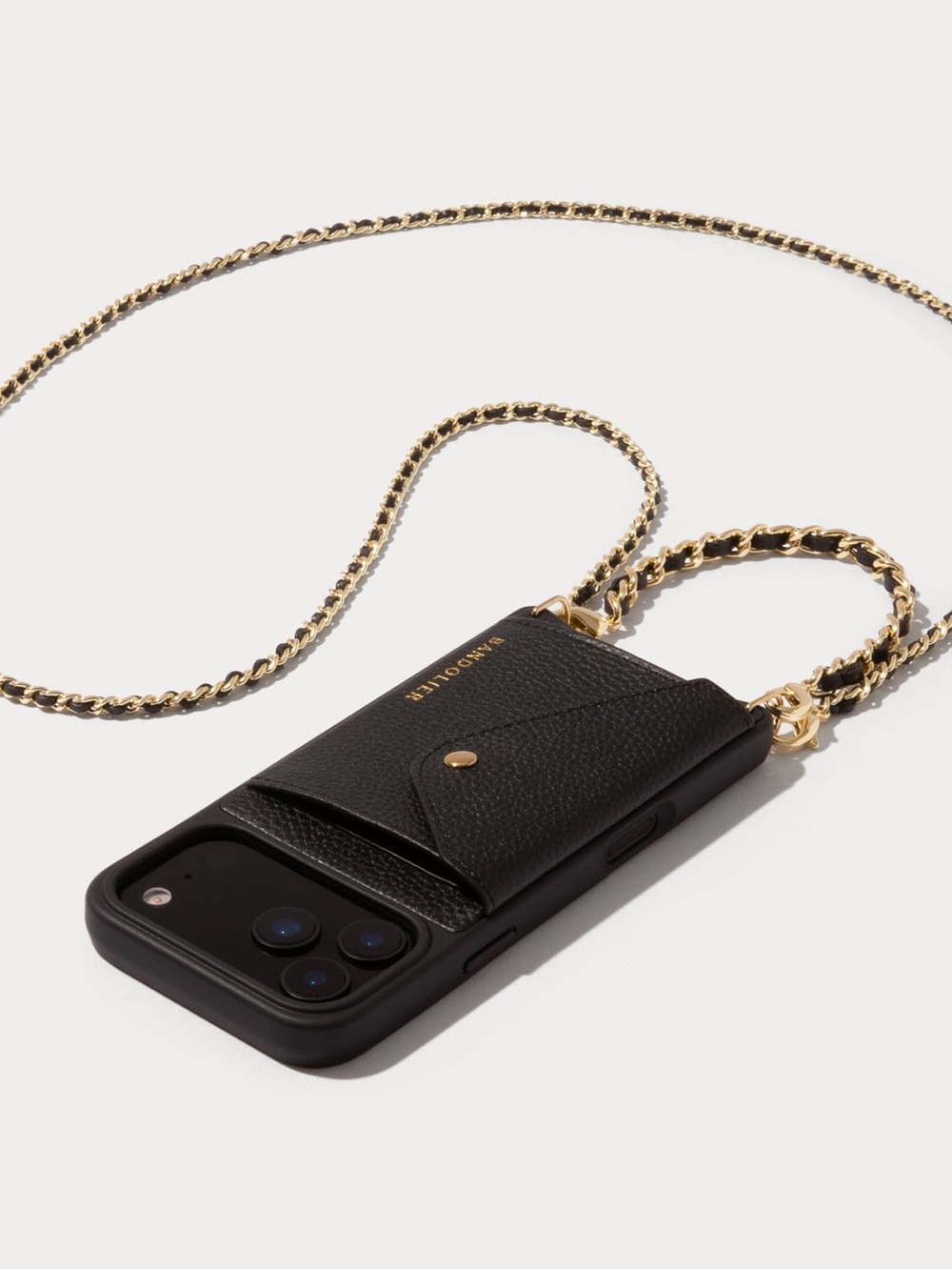 Bandolier Crossbody Phone Case with Gold Chain iPhone 17 Pro Max